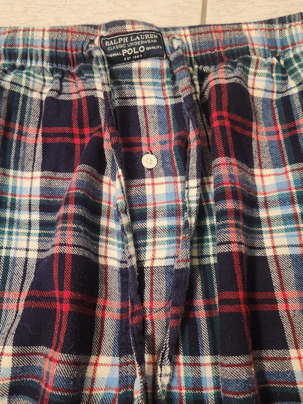 Polo Ralph Lauren Sleep Pants Mens Medium M Plaid Flannel Pajama Bottoms Cotton
